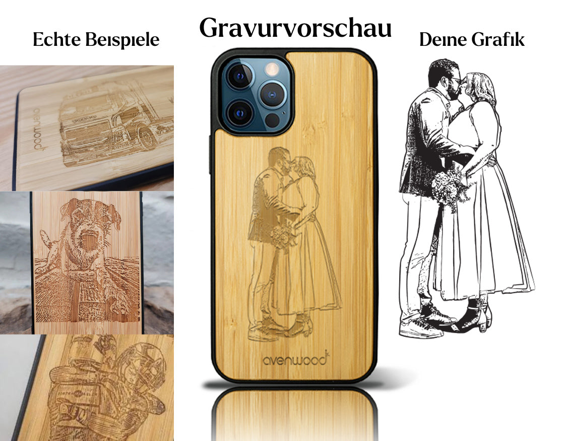 INDIVIDUELL iPhone 12 Pro Bambus-Kunststoff